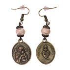 BRONZE OUR LADY OF PERPETUAL HELP EARRINGS